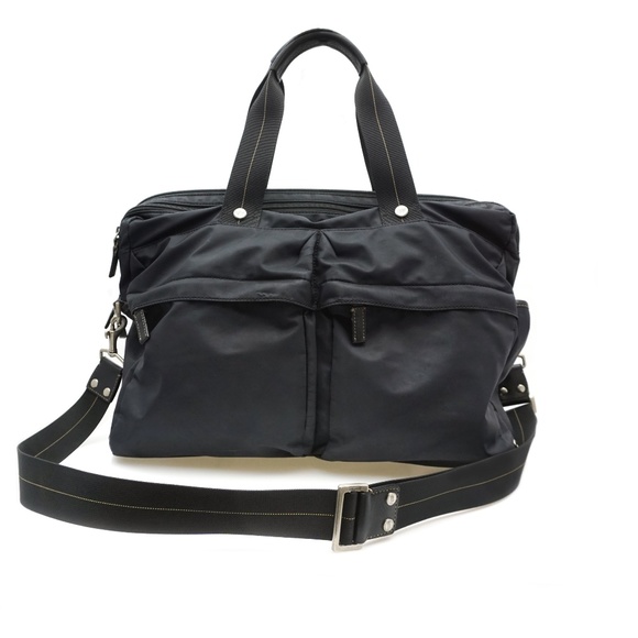 COACH LEATHERWARE CL Black Soft Nylon Duffle Bag M04 M-6464 - Picture 1 of 13